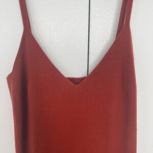 Sezane Lindsey Dress in Rust